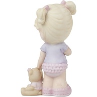 Precious Moments Estatueta de Porcelana Rosa com Urso de Pelúcia - Presente Encantador para Bebês - imagem 5
