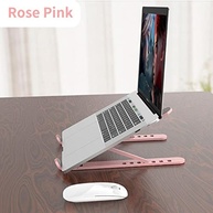 Base Suporte Portátil Dobrável para Notebook Regulável Rosa - Design Ergonômico e Prático - imagem 3