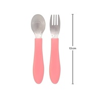 Kit Talheres Bubazoo Rosa - Seguro, Anatômico e Livre de BPA para Bebês - imagem 4