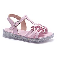 Sandália LED Infantil Menina Fivela Borboleta Rosa - imagem 2