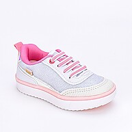 Tênis Casual Infantil Feminino Kidy Happy Branco Rosa - imagem 2
