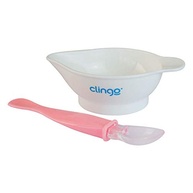 Kit Prato com Colher Rosa Clingo - Segurança e Estilo para Bebês - imagem 2