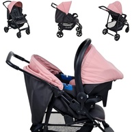 Carrinho Burigotto Ecco + Bebê Conforto CZ Rosa - imagem 2