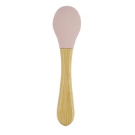 Colher de Bambu e Silicone Rosa para Bebês – Segura, Ecológica e Antimicrobiana - imagem 1
