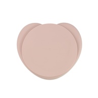 Prato de Silicone com Ventosa em Forma de Coração Rosa - CLINGO Seguro e Antiderrapante para Bebês - imagem 1