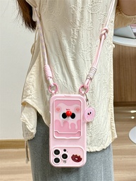 Capinha iPhone: Rosa, Fofa e com Porta Cartão! - imagem 2