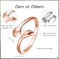 Anel de Prata Bamoer: Elegância em Ouro Rosa - imagem 2