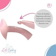 Poltrona Cadeirinha de Bebê Plasutil Infantil Rosa - Portátil com Bandeja para Colorir - imagem 4