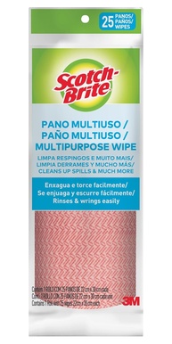 Scotch-Brite 3M Pano Multiuso Rosa - 25 Unidades Laváveis e Super Absorventes - imagem 1