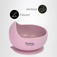 Freso Baby Tigela Rosa - Silicone Seguro, Atóxico e Antibacteriano para Introdução Alimentar BLW - imagem 4