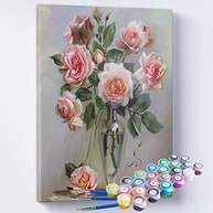 Kit Pintura Terapêutica com Vaso de Rosas Lindas - Pinte e Relaxar - imagem 2