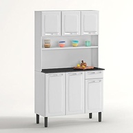 Cozinha Compacta Itatiaia Rose 6 Portas e 1 Gaveta em Aço Branco Neve - Design Moderno e Resistente - imagem 3