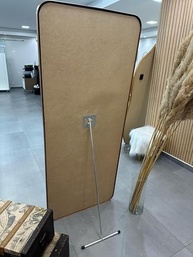Espelho Retangular com Suporte de Chão em Alumínio 170x70cm - Rose Gold Corpo Inteiro - imagem 5