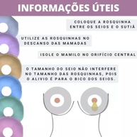 Kit Com 4 Pares Rosquinha de Amamentação 100% Algodão Macias e Lavável Protetor Mamilo Absorvente Mamães - imagem 4