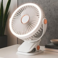 Mini Ventilador Portátil LED com Rotação 720° | 5 Velocidades | Recarregável USB Tipo-C | Silencioso e Iluminado - imagem 2