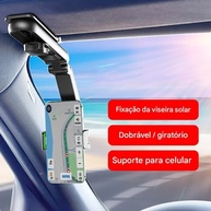 Suporte Veicular 360° para Celular: Rotação Total e Fixação Segura no Quebra-Sol - imagem 4