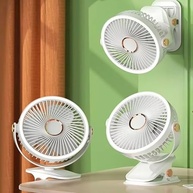 Mini Ventilador Portátil LED com Rotação 720° | 5 Velocidades | Recarregável USB Tipo-C | Silencioso e Iluminado - imagem 5