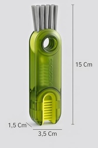 Escova de Limpeza 3 em 1 Multiuso com Cerdas de Silicone Rotativa 360° e Cabo Ergonômico - imagem 4