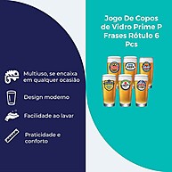 Copos de Cerveja Ruvolo Prime: 6 Peças com Rótulos! - imagem 2