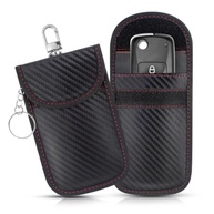 Pacote 2 Bolsas Faraday Fibra de Carbono: Bloqueio Total Sinal Chave Carro Anti-Roubo e Anti-Hacking - imagem 2
