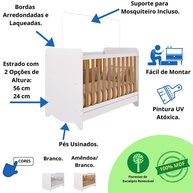 Quarto de Bebê Completo: Berço 3 em 1 + Guarda Roupa - imagem 2