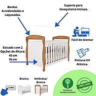 Quarto Bebê Completo: Berço 3 em 1 e Guarda Roupa! - imagem 2