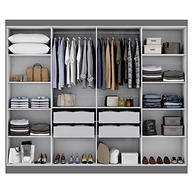 Guarda-Roupa Casal 8 Portas 4 Gavetas Paris - Organize seu Quarto com Estilo e Funcionalidade - imagem 4