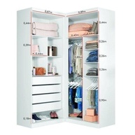 Guarda-Roupa de Canto 4 Portas 4 Gavetas Tuim Espresso - Design Moderno e Organização Inteligente - imagem 3