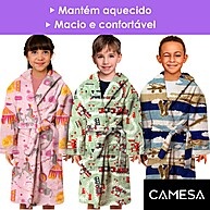 Roupão Infantil Camesa em Microfibra: Macio e Térmico para Inverno - imagem 1
