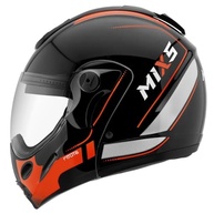 Capacete Mixs Captiva Route Robocop Brilhante Cinza/Laranja c/ Viseira Fumê - imagem 3