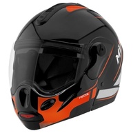 Capacete Mixs Captiva Route Robocop Brilhante Cinza/Laranja c/ Viseira Fumê - imagem 5