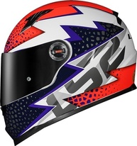 Capacete LS2 FF358 Speedy Roxo Laranja: Segurança e Estilo para Sua Pilotagem - imagem 2