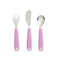Munchkin Kit de Talheres Infantil Roxo - Seguro, Livre de BPA e Ideal para Crianças a Partir de 18 Meses - imagem 2