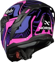 Capacete Feminino Norisk Strada 2 Fusion Roxo c/ Óculos Integrado - Segurança e Estilo - imagem 5