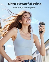 Koonie Ventilador Portátil Turbo 19.000 RPM - 100 Velocidades, 12h Bateria, Display Digital - imagem 5