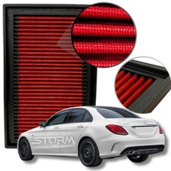 Filtro de Ar Esportivo RS Filter para Mercedes C200 CGI Turbo (2014-2017) - Potência e Economia Reutilizável - imagem 1