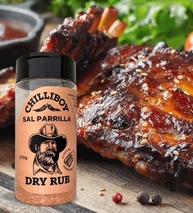 Chilliboy (TRIBAL PEPPER) Sal de Pariilla DRY RUB tipo Texano para Churrasco, Páprica defumada, Pacote com 2 Unidades de 270g - imagem 3