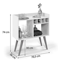 Aparador Buffet Industrial RUBI - Design Moderno para Hall, Escritório e Adega | Quality Móveis Cinza-Nature - imagem 4