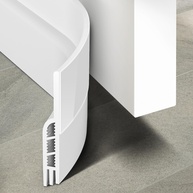 Bloqueador de Corrente de Ar para Porta: Vedação Universal de Silicone Branco Anti-Frio e Ruído - imagem 1