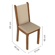 Kit com 4 Cadeiras de Jantar Rustic Madesa - Design Moderno e Conforto Duradouro - imagem 3