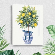 Arte de Parede em Tela de Limão em Aquarela - Emoldurado para Decoração Moderna e Rustic Charm - imagem 1