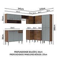 Cozinha Completa 417cm Emilly Madesa: Canto e Rustic! - imagem 2