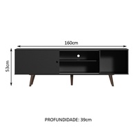 Rack para TV 65” Dubai Madesa: Preto e Rustic - imagem 2