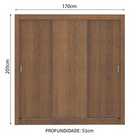 Guarda Roupa Casal Mônaco - Madesa Rustic - imagem 2