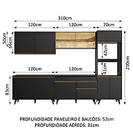 Cozinha Reims Madesa: Preto & Rustic 🤩 - imagem 2