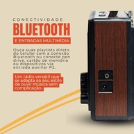 Rádio Antigo 686 Bluetooth: Charme Rústico com Tecnologia Moderna - imagem 5