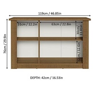 Balcão Buffet Madesa 72705Z1 3 Portas Rustic – Estilo Rústico com Charme Moderno - imagem 4