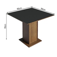 Conjunto de Sala de Jantar Alana Madesa - Mesa em Madeira com 4 Cadeiras Rustic/Preto - imagem 5