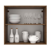 Armário Aéreo Cozinha 70cm Agata: Rustic/Preto - imagem 2