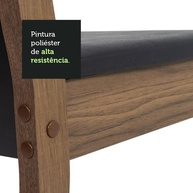 Sala de Jantar Completa: Mesa e 4 Cadeiras Rustic/Preto - imagem 2